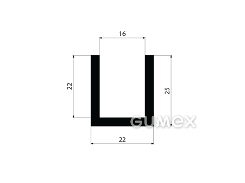 GUMMIPROFILE U-FORM - EPDM